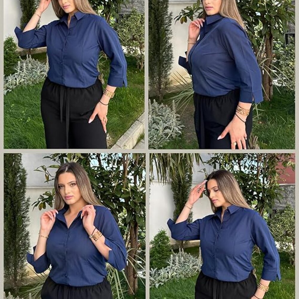 3 Womens button-down business shirts